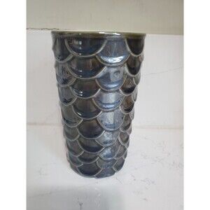 Starbucks Ceramic Tumbler  Iridescent Gray Siren Mermaid Scales Travel Mug 10oz